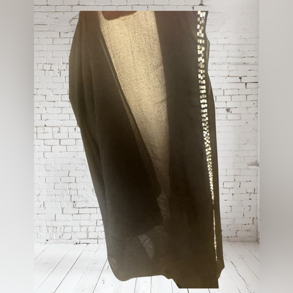 Jkara Black Sheer Wrap NWOT | Elegant Layering Piece + Timeless Evening Accent - Picture 2 of 4